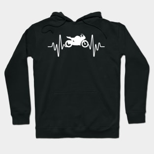 Motorcycle Heartbeat EKG Hoodie